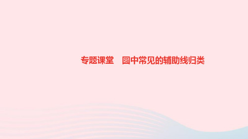 九年级数学下册第三章圆专题课堂圆中常见的辅助线归类作业课件北师大版.ppt