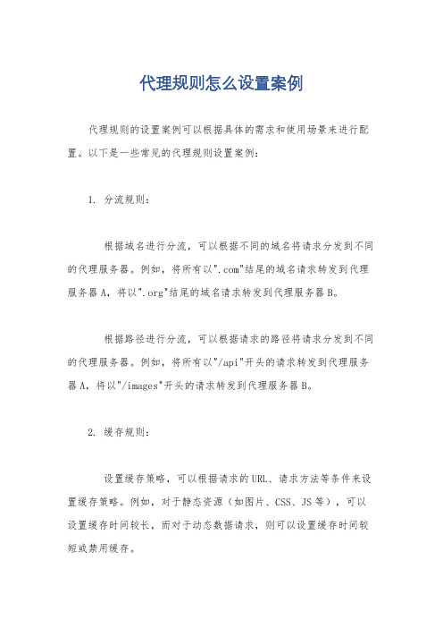 代理规则怎么设置案例