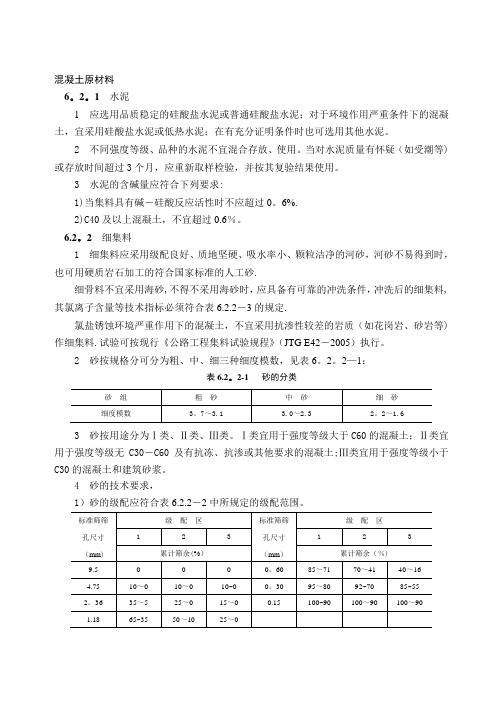 混凝土原材料