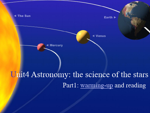 人教版高中英语必修3Unit4 Astronomy the science of the stars九32张课件ppt