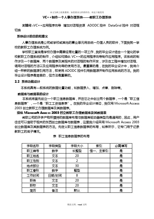 VC++管理系统项目设计与实现(2021整理)