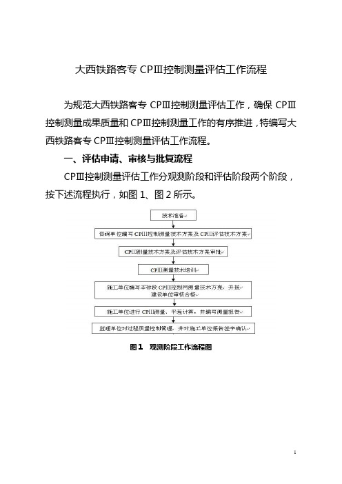 大西客专CPⅢ控制测量评估工作流程