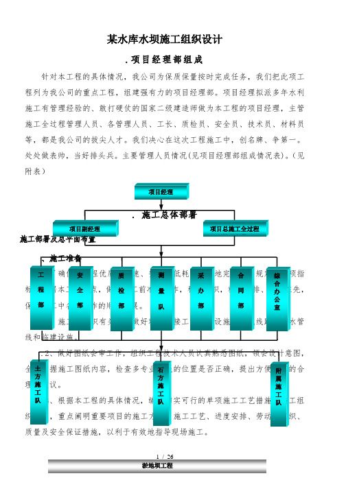 【建筑施工】某水库水坝施工组织设计(工程部)