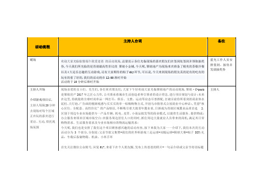 地产暖场活动串词