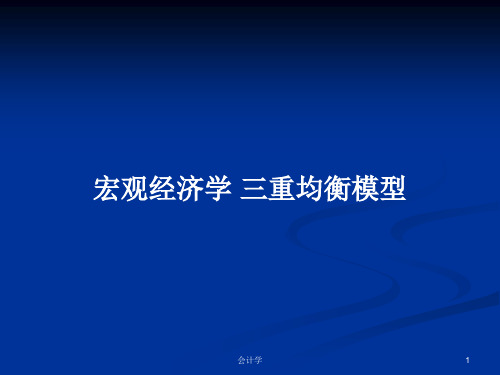 宏观经济学 三重均衡模型PPT学习教案