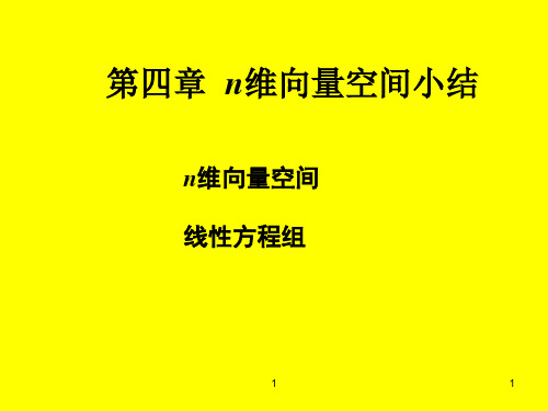 线性代数n维向量空间小结幻灯片