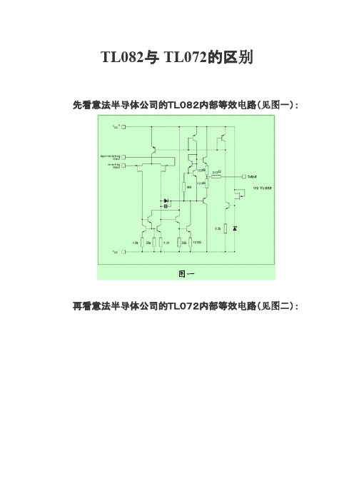 TI、MOTO、ST三家公司TL072与TL082对比 Microsoft Word 文档