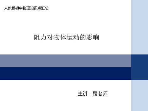 探究阻力对物体运动的影响实验