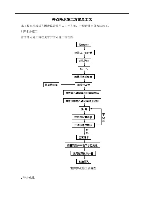 井点降水施工方案及工艺