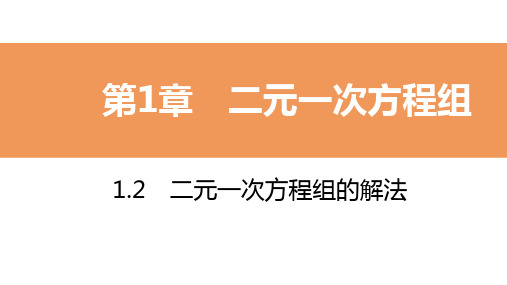2020年春湘教版七年级数学下册课件:1.2.2 第1课时 加减消元法