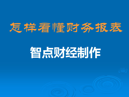 上市公司财务报表分析完整版