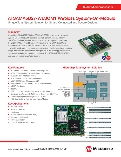 微芯片SAMA5D27 Wireless SOM1 系统模块说明书
