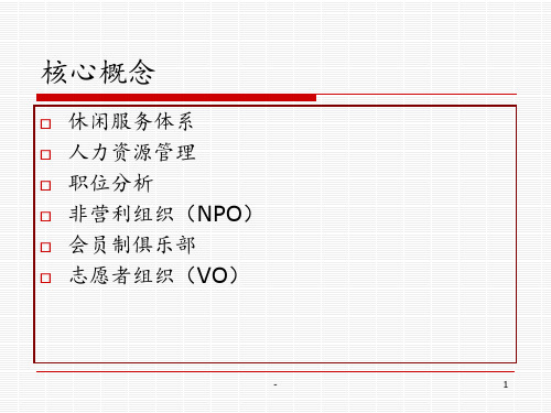 休闲活动组织PPT课件