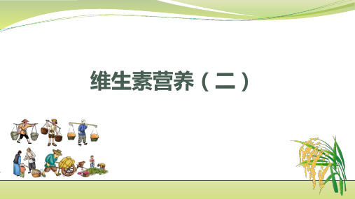 1.7维生素营养(2)课件《畜禽营养与饲料》同步教学(高等教育出版社)