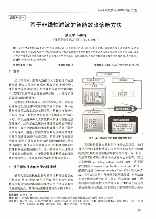 基于非线性滤波的智能故障诊断方法