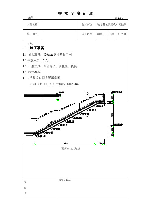 快易收口网技术交底