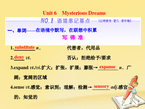 2018届高考英语一轮复习Unit6MysteriousDreams课件重庆大学版