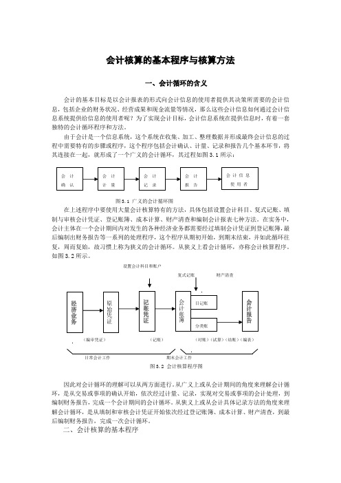 会计核算的基本程序与核算方法