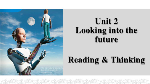 选择性必修一unit2 Reading and Thinking