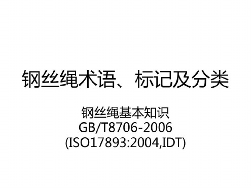 钢丝绳术语、标记-2022年学习资料