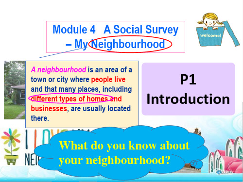 Module 4 A Social Survey - My Neighbourhood (1)课件