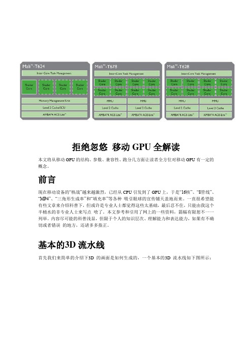 拒绝忽悠 移动GPU全解读汇编