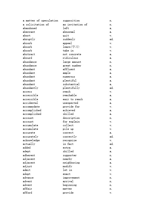 TOEFL-tpo&真题单词题(词汇题)1460