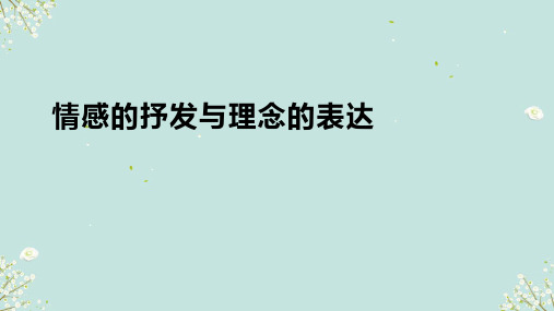 情感的抒发与理念的表达 课件-2023—2024学年人教版初中美术八年级下册