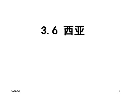 区域地理复习课件——西亚