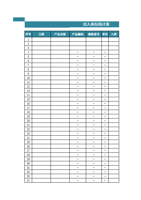 仓库进销存管理明细表(出入库报表)