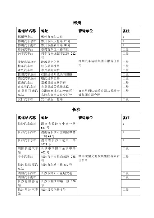 湖南省客运站