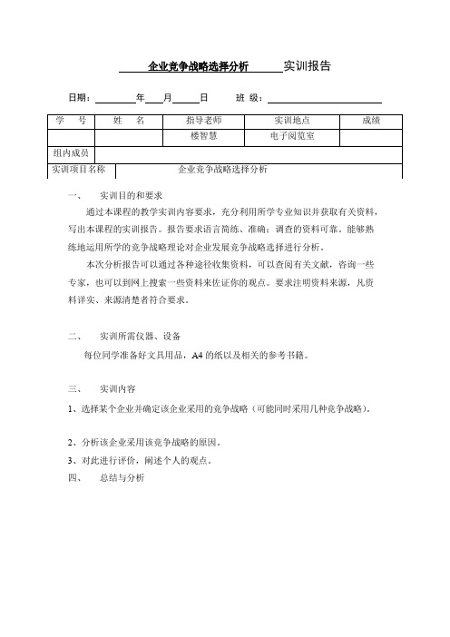 纳爱斯集团竞争战略选择分析