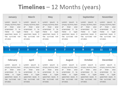 全年12月份时间轴PPT模板