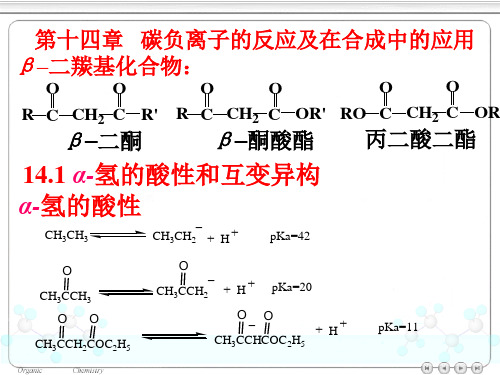 碳负离子的反应及在合成中的应用