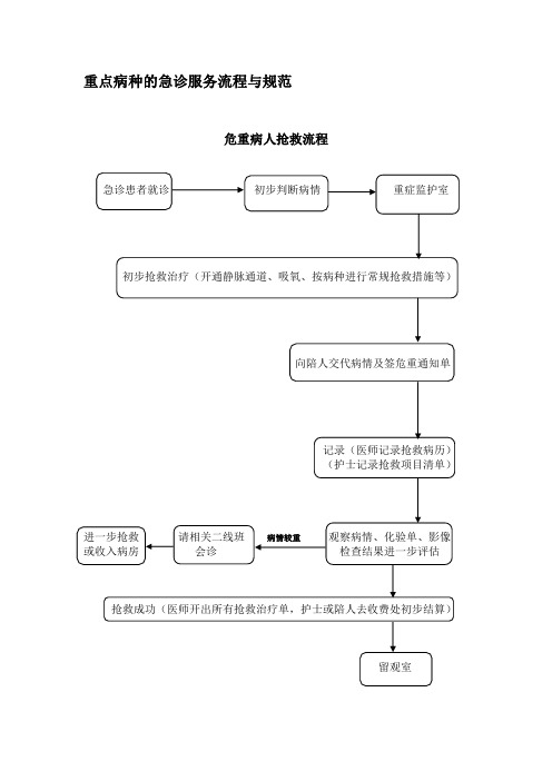 重点病种急诊服务流程与规范