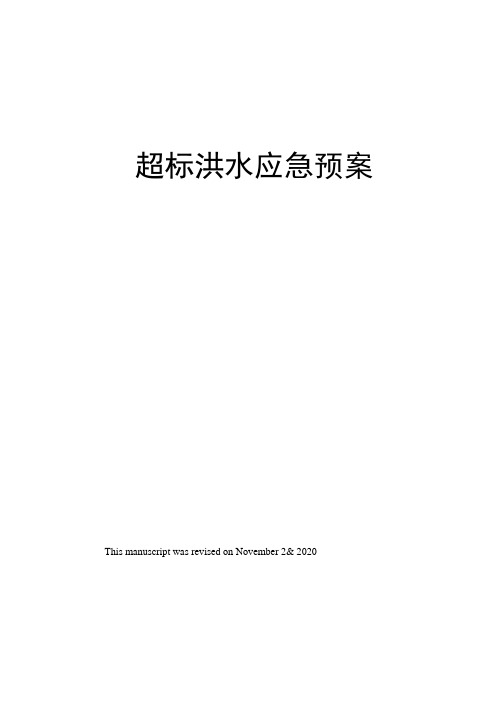 超标洪水应急预案