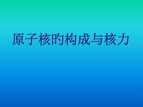 原子核的组成和核力