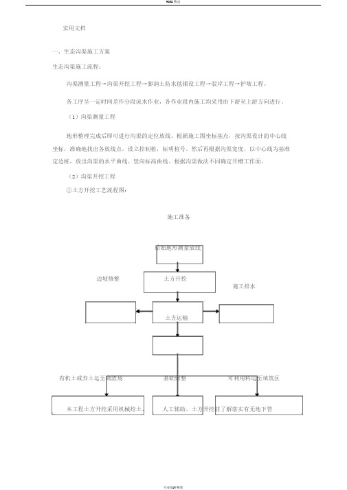 生态沟渠施工方案设计