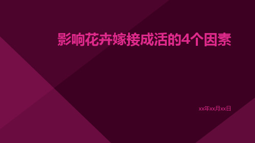 影响花卉嫁接成活的4个因素