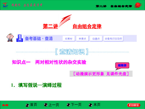 第二讲  自由组合定律