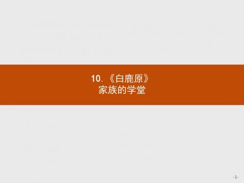 【测控设计】2015-2016学年高二语文人教选修《中国小说欣赏》课件:5.10 《白鹿原》家族的学堂