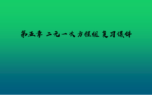 《二元一次方程组》复习一等奖课件