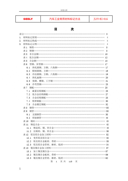 常用材料标记方法大全