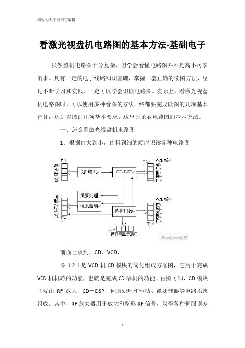 看激光视盘机电路图的基本方法-基础电子