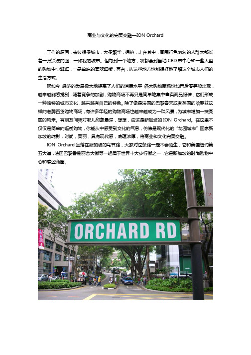 商业与文化的完美交融ION Orchard