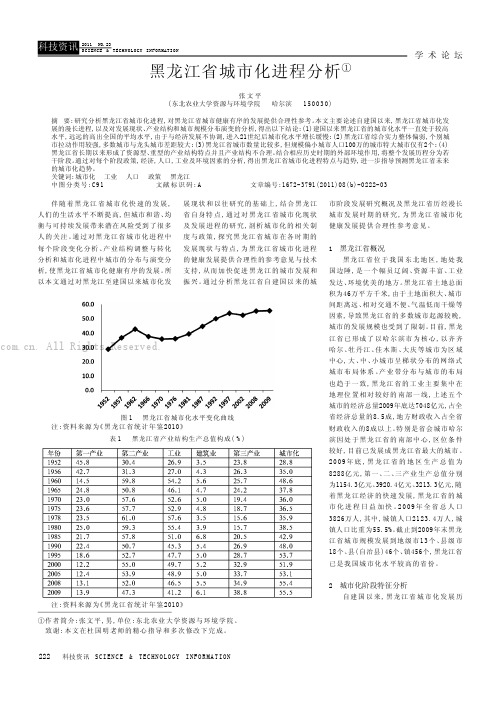 黑龙江省城市化进程分析