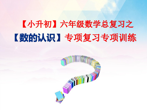 【小升初】六年级数学总复习之【数的认识】专题复习专项训练课件PPT