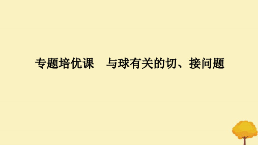 与球有关的切接问题课件-2025届高三数学一轮复习