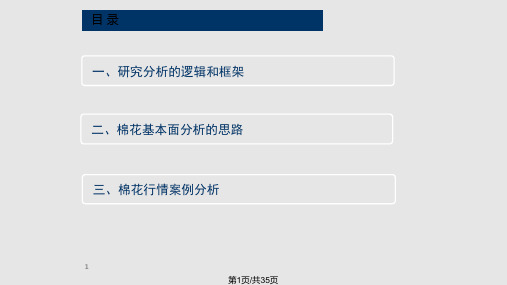 棉花期货市场研究思路PPT课件