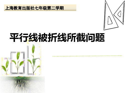 沪教课标版七年级下册数学：探究活动 平行线被折线所截问题